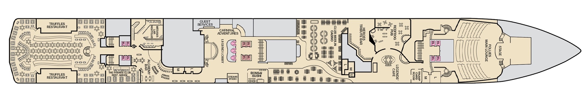 Deck 2 - Promenade plan